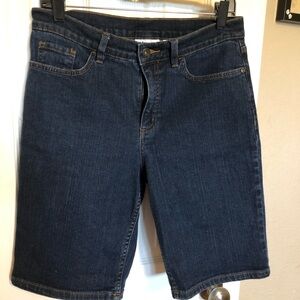 Classic Blue Jean Shorts with Raw-Edge Hem